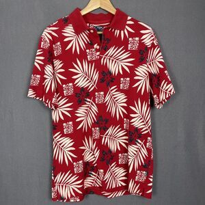 Vtg Chaps Ralph Lauren Hawaiian Shirt Mens Medium Short Sleeve 100% Cotton